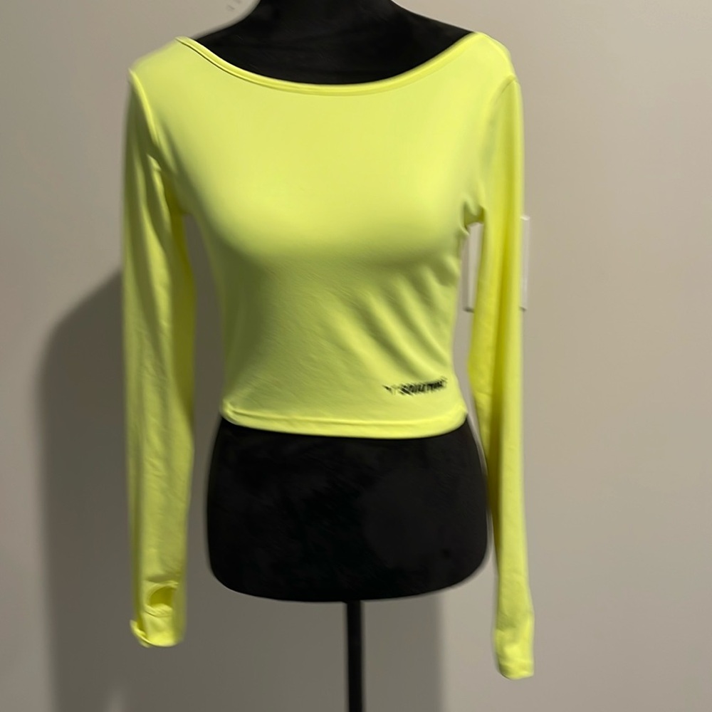 Squatwolf Warrior Cropped Scoop Neck Long Sleeve Thumb Holes.